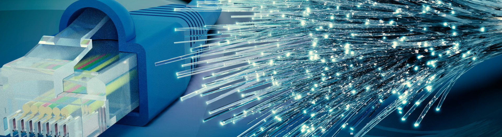 Network cable and optic fiber cable connection