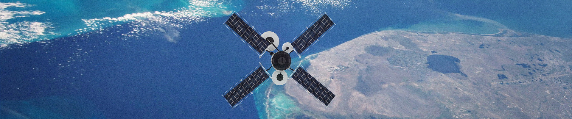 GPS or Weather Satellite orbiting Earth