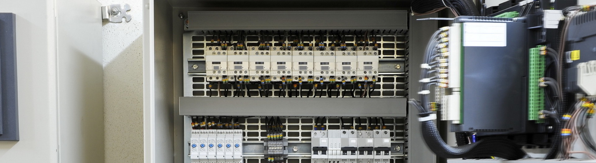 an Industrial electrical control panel